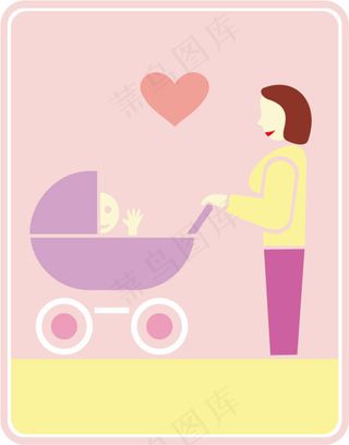 矢量图伟大的母爱