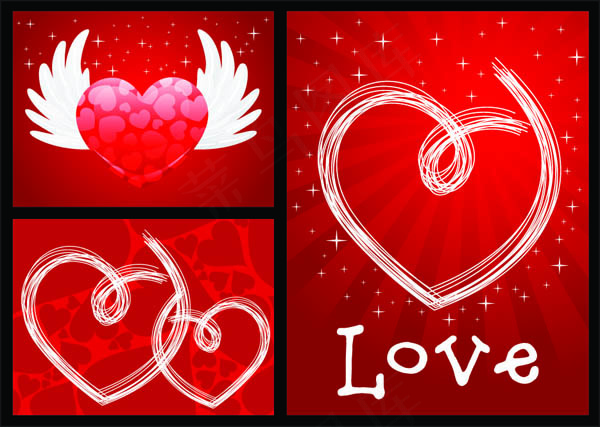 情人节LOVE爱情设计矢量素材