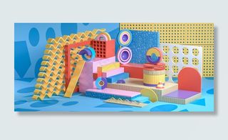 C4D清新简约立体开学季缤纷电C4D清新简约立体开学季缤纷电