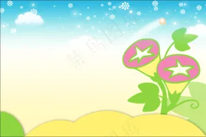 淡蓝淡绿