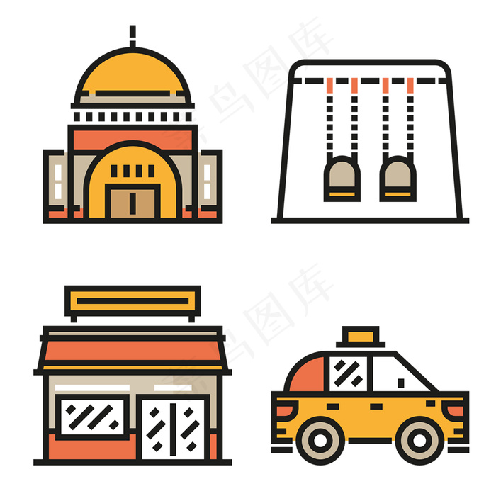 建筑icon图标素材