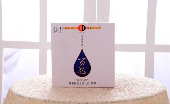 低度百魅酒正面外箱图片