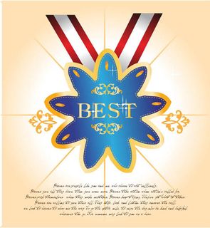 创意徽章花纹标签矢量图 AI