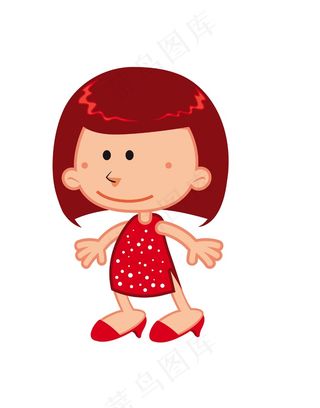 卡通人物矢量图女孩儿童