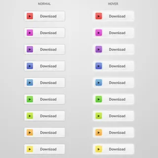 网页下载按钮PSD素材