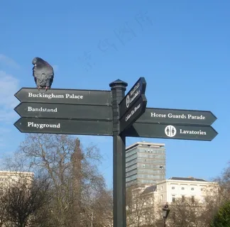 英国街道指示牌图片