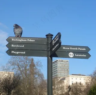 英国街道指示牌图片