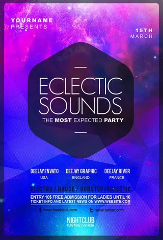 酒吧主题海报之炫彩音乐会psd素材...