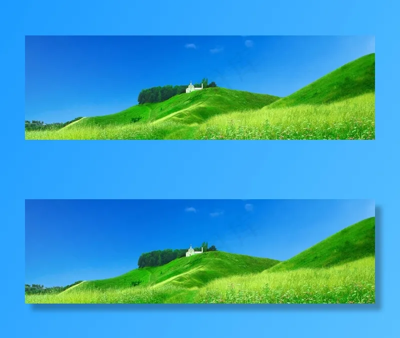 唯美草原banner背景　