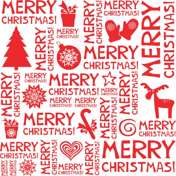 圣诞图案背景05——矢量素材