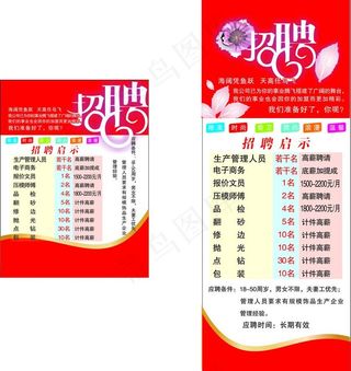 招聘x展架海报图片
