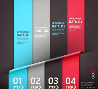 潮流彩色标签矢量素材二