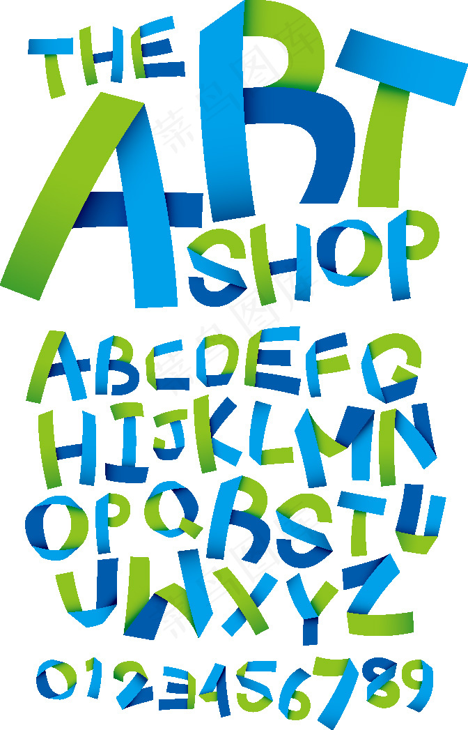 英文字母矢量素材ai矢量模版下载