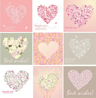 心形图案背景设计