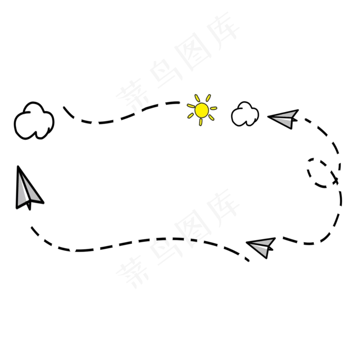 卡通可爱风格手绘边框,免抠元素(2000*2000px 300 dpi )psd模版下载
