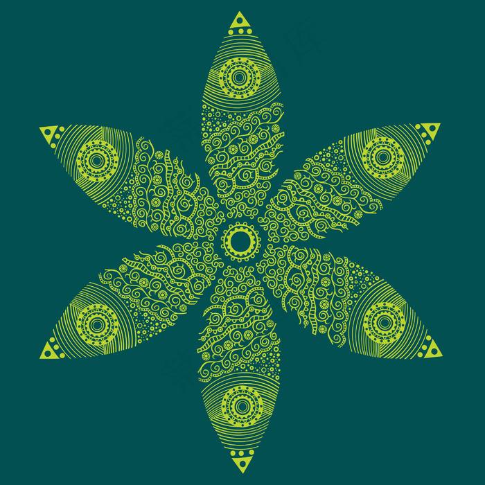花饰eps,ai矢量模版下载