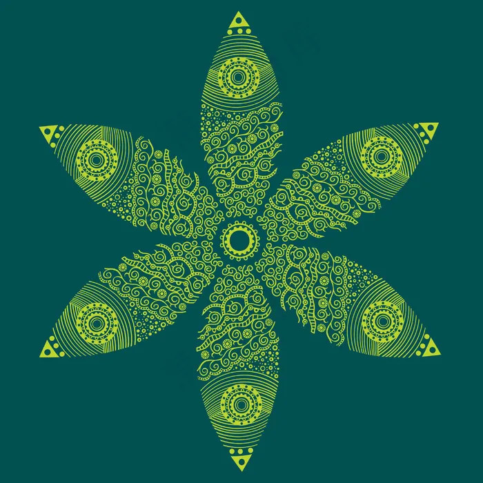 花饰eps,ai矢量模版下载