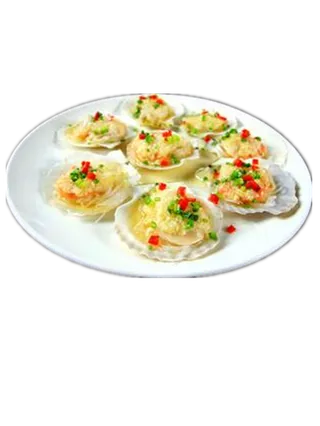 美味扇贝海虾海报PNG素材