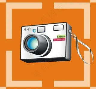 数码照相机矢量图图片