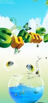 时尚创意夏天海报 下载