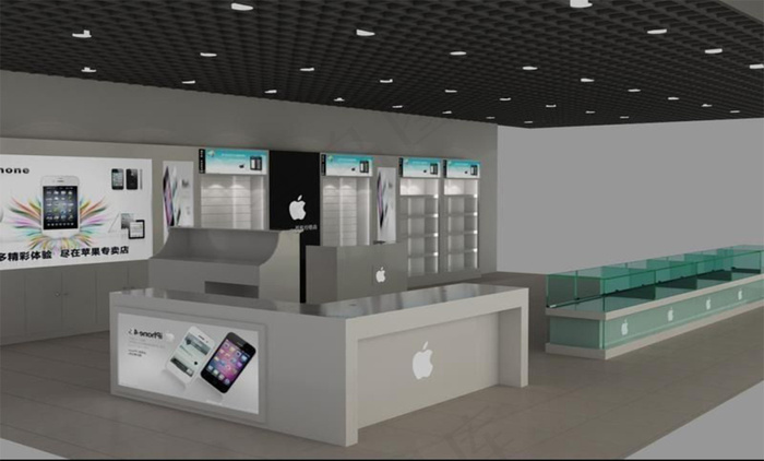 苹果店铺展示柜3D模型