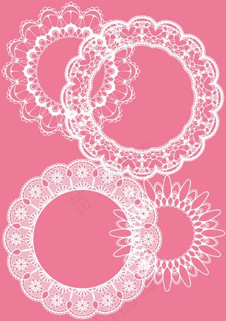 蕾丝花边花纹—矢量素材