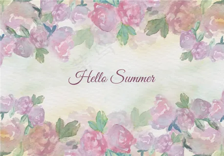 唯美清新水彩花卉背景 唯美清新水彩花卉背景