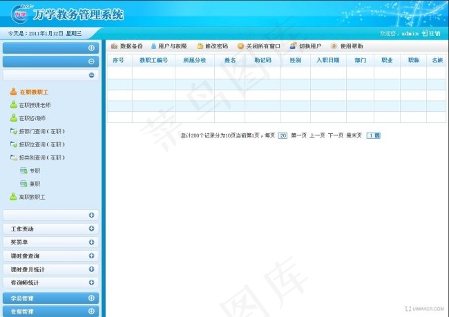 后台管理系统界面设计PSD下载