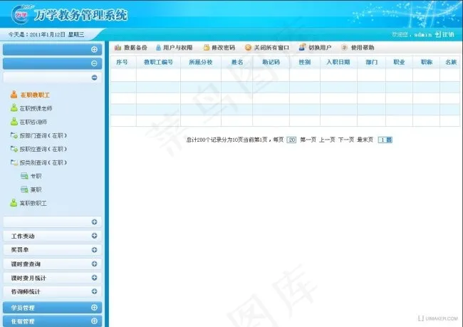 后台管理系统界面设计PSD下载psd模版下载