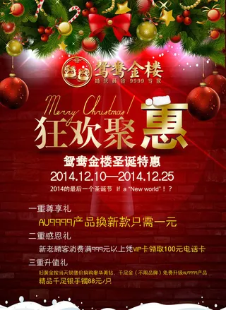 圣诞远大狂欢聚恵宣传单设计PSD素材