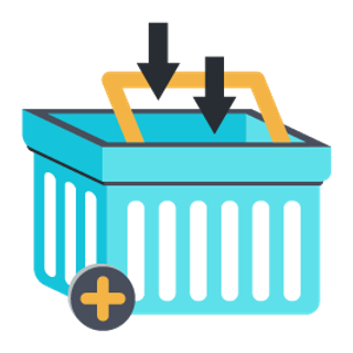 25款彩色卡通购物图标icon