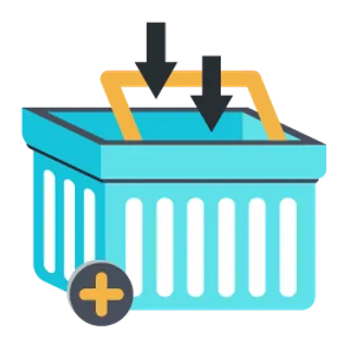 25款彩色卡通购物图标icon