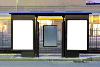 公交空白广告牌图片