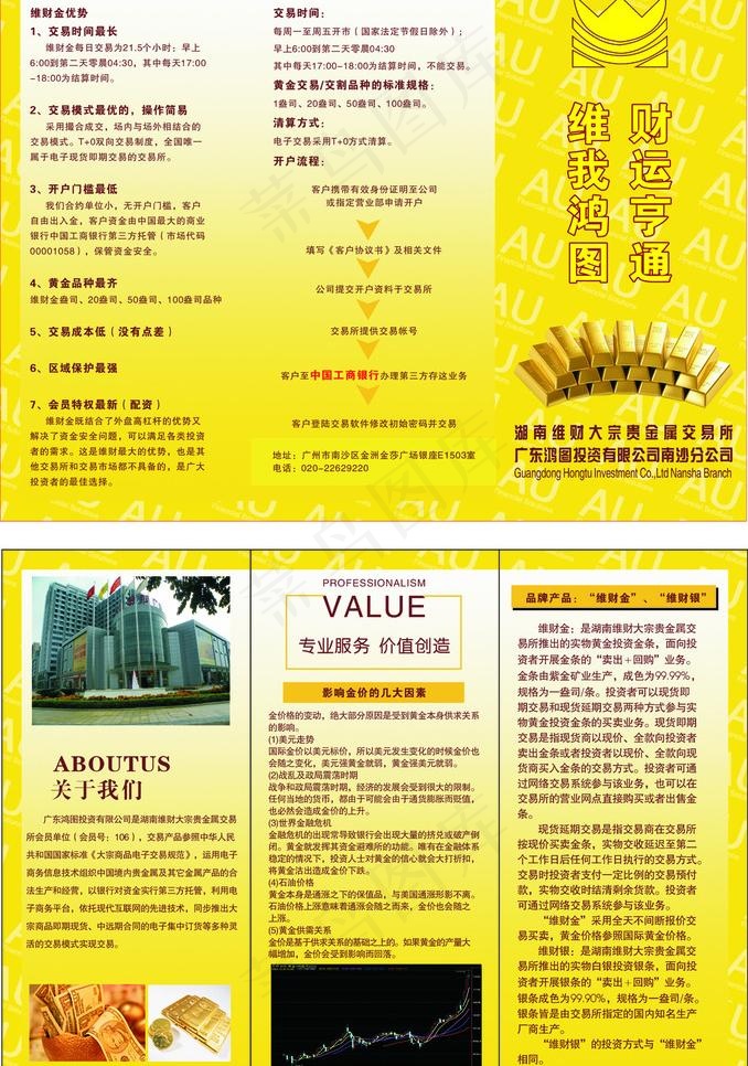 金融三折页图片cdr矢量模版下载