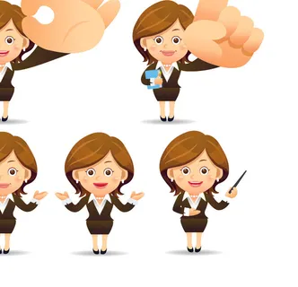 卡通人物形象矢量素材1