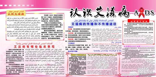 认识艾滋病 ADIS 维汉双语图片(6094X3118(DPI:72))psd模版下载