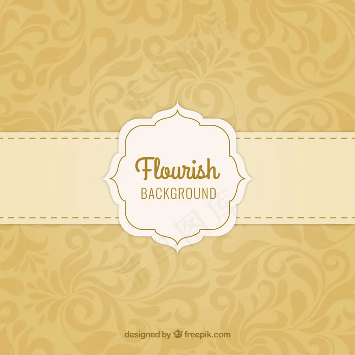 黄色背景矢量图