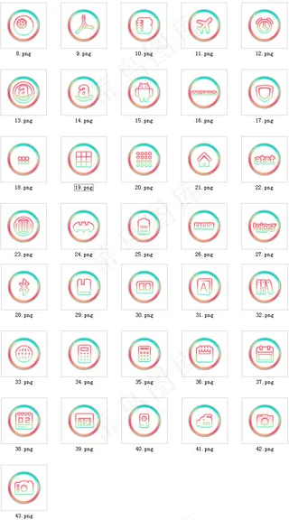 圆形手机系统图标素材