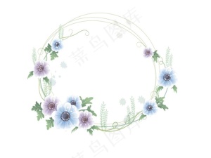 淡雅花藤艺术PPT模板预览图