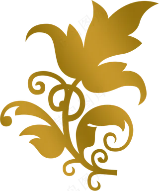 金色边框线条底纹png透明背景免扣...