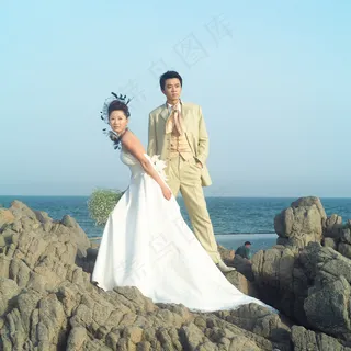 婚纱样片 海边之恋图片