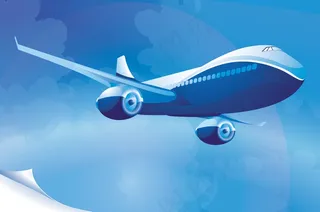 蓝飞机矢量模板