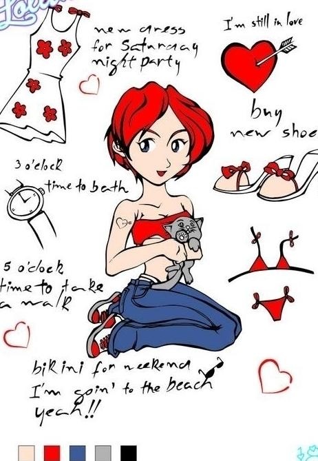 卡通女孩图片