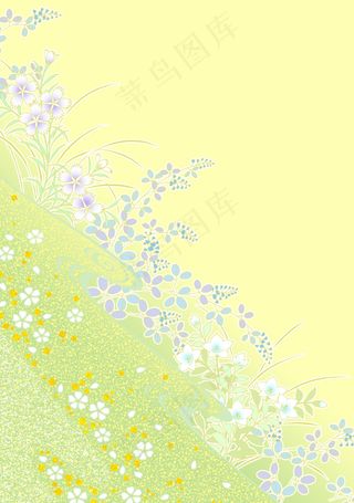 开放花儿春天来底纹花纹素材