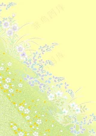 开放花儿春天来底纹花纹素材