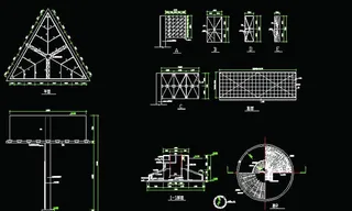 立柱广告牌施工图图片