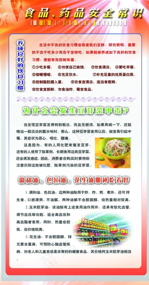 食品 药品安全知识图片psd模版下载