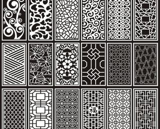 家装镂空花纹移门图案