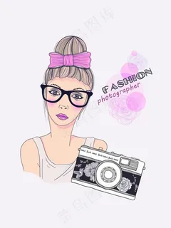 插画美女 漫画女孩图片