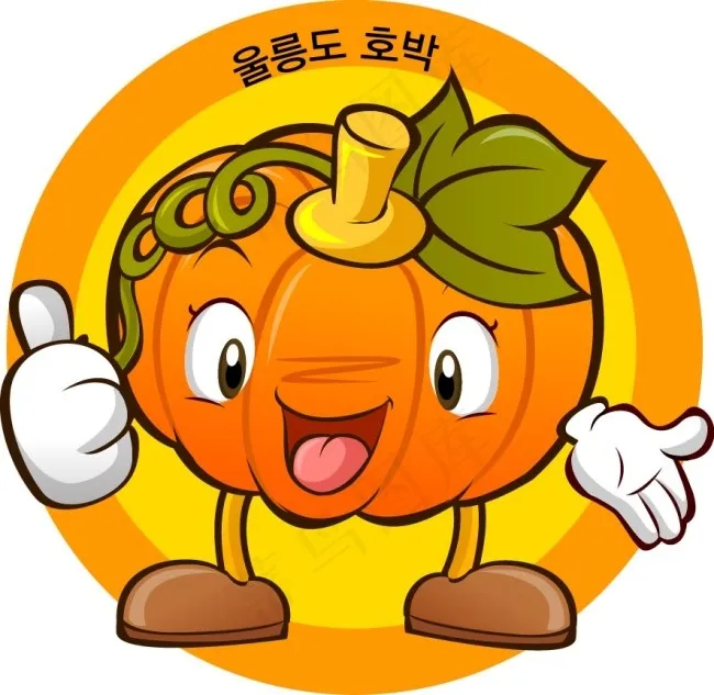 卡通南瓜ai矢量模版下载